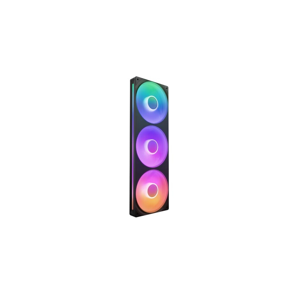 Nzxt F360 Rgb Core - 360Mm Single-Frame Fan Unit With 3 X 120Mm Rgb Fans - Speed & Lighting Control - High Static Pressure & Airflow - Fluid Dynamic 8000000931962