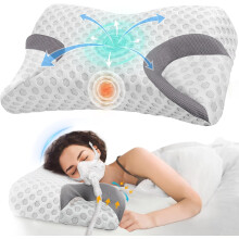 CPAP Memory Foam Pillow for Side Sleeper - Sleep Apnea Pillow for Sleeping - CPAP Nasal Pillows Suit for All CPAP Masks User - Orthopedic Neck Support