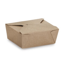 Signature Packaging - Kraft Food Takeaway Box - 25 Pack No. 8 (17.2 x 14.1 x 6.5 cm)
