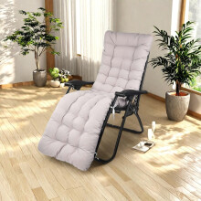 Sun Lounger Cushions Only, 170 * 53cm Sunlounger Cushions Replacement Garden Sunlounger Cushion with Top Cover, Recliner Chair Seat Pads Sunbed