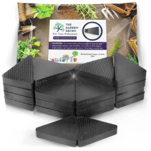 The Garden Gecko Invisible Pot feet for outdoor plant pots and flowers, solid rubber pot risers with a custom non-slip triangle surface grip | 24 PCS