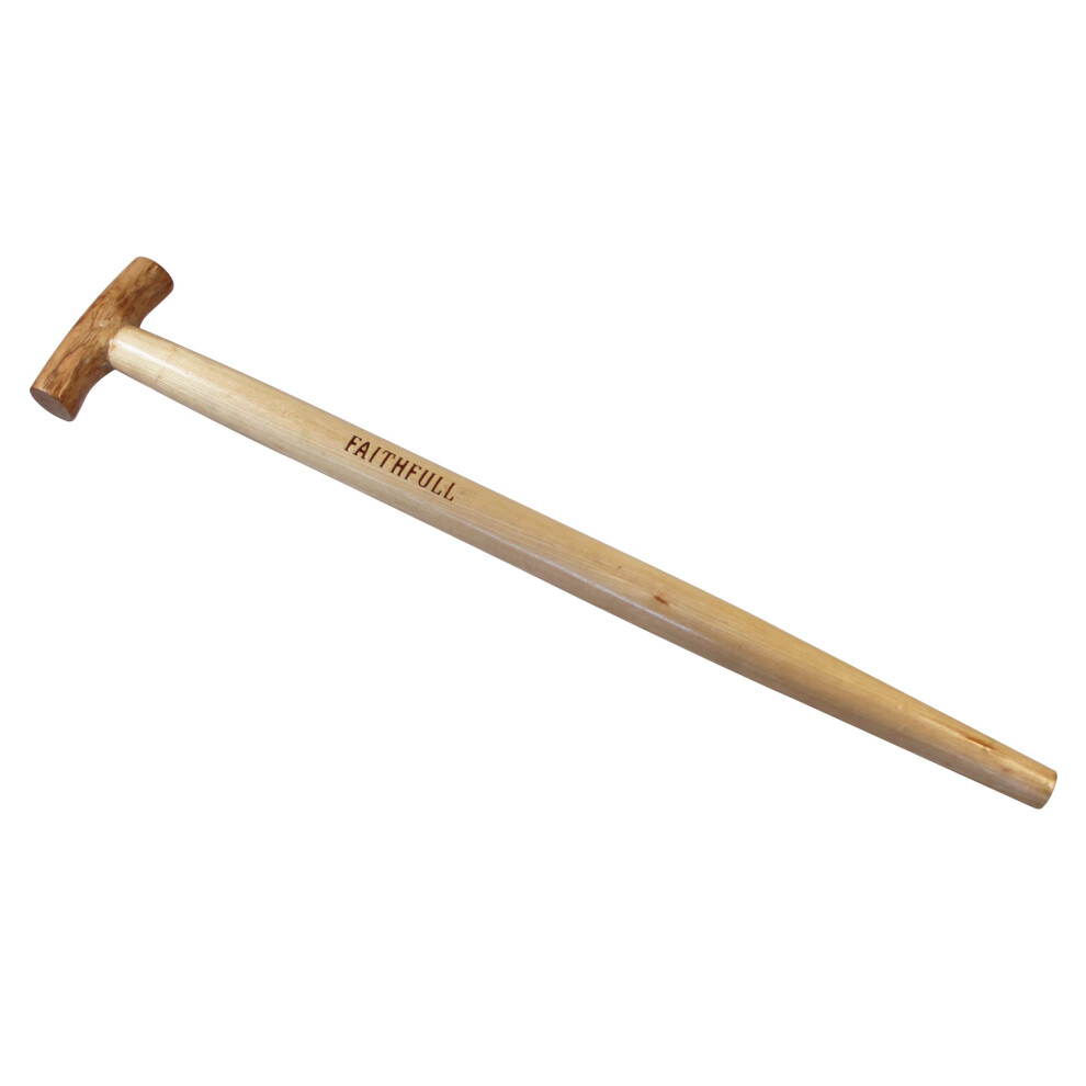 Faithfull Replacement T Handle Straight Taper For Spades, Forks & Shovels ? Fsc Ash Wood - 71Cm (28In)