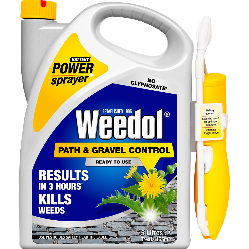 Weedol Path & Gravel Weedkiller With Power Sprayer, Ready To Use, 5L