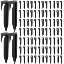 Gatphy 100Pcs Pegs for Robotic Lawnmower Boundary Cables, Universal Ground Anchor Boundary Wire Pegs Lawn Mower Peg Hooks Ground Securing Pegs for