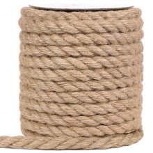tenn well 12mm Jute Rope, 66 Feet Thick Garden Jute Twine String for DIY Cat Scratcher, Gardening, Bundling and Craft Decoration (Brown)