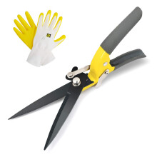 Jardineer Grass Cutter Manual with Sharp Blade, Hand Grass Shears, Smooth Cut Grass Shears with Non-Slip Grip, Garden Shears for Grass