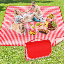 Anyiner Picnic Blanket, Waterproof Extra Large Beach Blanket Camping Blanket, Sandproof Machine Washable With Carrying Handle for Outdoor Camping