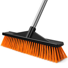 Newthinking Yard Broom Outdoor Heavy Duty, Long Handle Garden Brush with 40cm Wide Brush Head, Large Stiff Broom for Sweeping Your Yard, Garden &