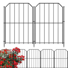 Yeabett Garden Fence 10 Pcs, Decorative Metal Fencing 31cm(W) ? 41cm(H), Dog Fence Outdoor Animal Barrier for Flower Bed Yard Patio
