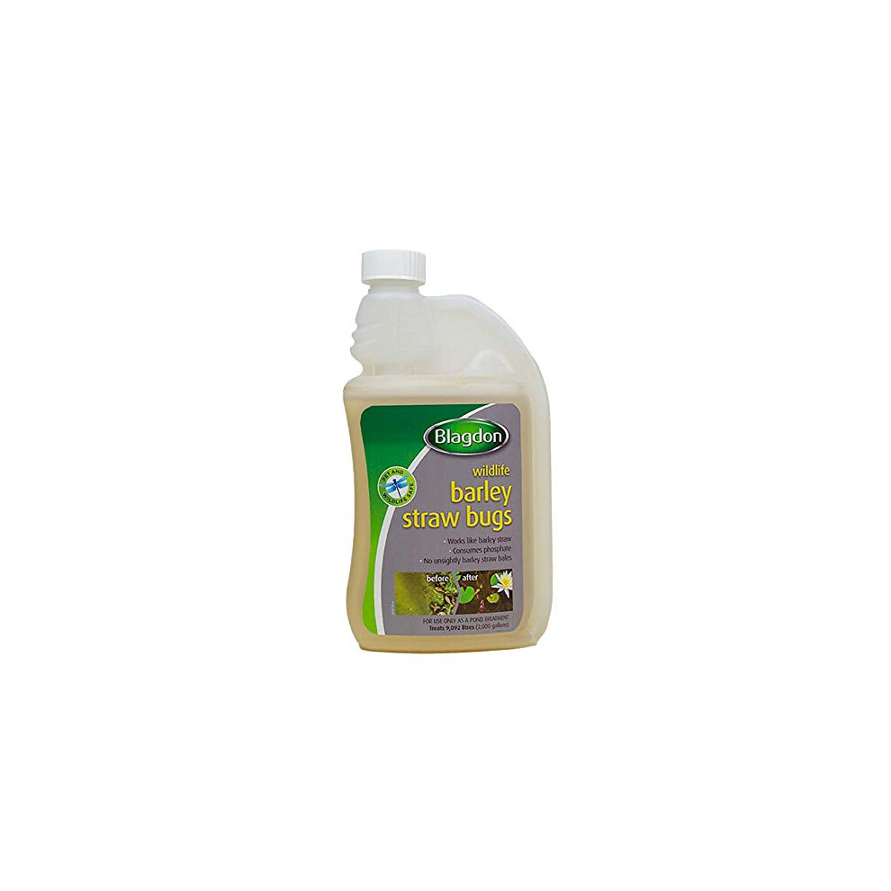 Blagdon Natural Barley Straw Bugs, 1 Litre, Pond Water Treatment, Clears Water, Suspended Algae And Blanketweed, Consumes Phosphate, Eats Green