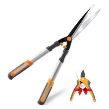 AIRAJ Lightweight Hedge Shears(600mm),with Ergonomic Lightweight Anti-Slip Handles and Razor-Sharp Blades,Professional Garden Shears for Hedges,