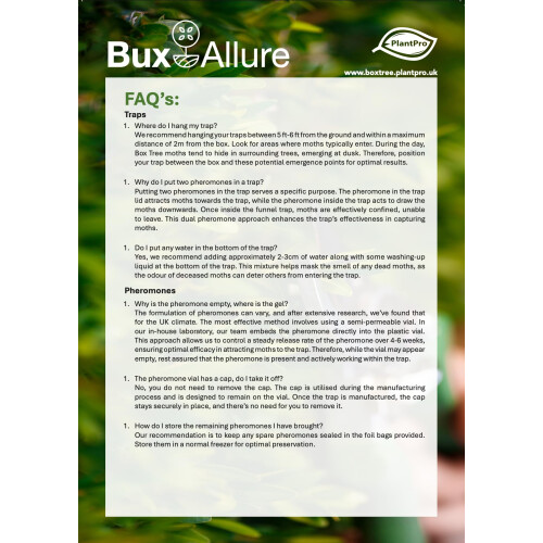 BuxAllure - Box Tree Moth Pheromone Refill - x4 Pheromones 2