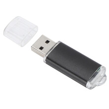 Clé USB 2.0 Slim noire à capot transparent 8 Go