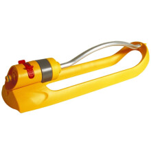 HOZELOCK - Rectangular Oscillating Sprinkler Plus 180 m? : Small-area Spray Sprinkler on Sled, Ideal for Lawns and Established Plants, Adjustable