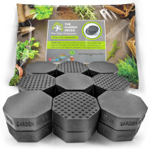 The Garden Gecko Invisible Pot feet for outdoor plant pots and flowers solid rubber pot risers with enhanced non-slip surface grip | 20 PACK | OCTAGON
