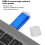Clé USB 8 Go transparente bleue Mini USB 2.0 8