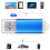 Clé USB 8 Go transparente bleue Mini USB 2.0 13