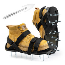 Bakulala Lawn Aerator Shoes for Grass Aerator Spiked Shoes Free-Installation Aeration Shoes with Stainless Steel Shovel, Heavy Duty Spiked Aerating