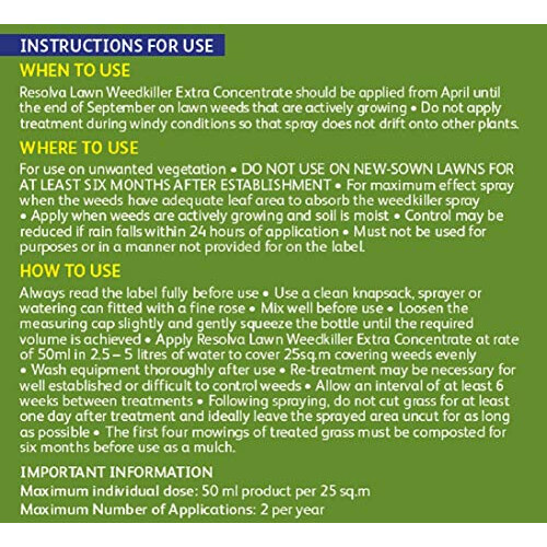 Resolva Resolva Concentrate Lawn Weedkiller Extra, 500 ml 1