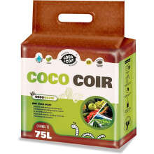 Coco & Coir Organic Peat-free Coir Compost | Natural Coco Soil Potting Mix | Coconut Fibre Reptile Substrate Bedding - Coco Grow (75L)