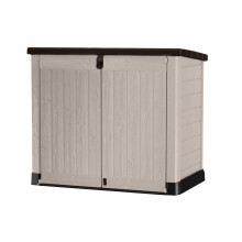 Keter Store It Out Pro Outdoor Garden Furniture Storage Shed Beige with Brown Lid Fade Free All Weather Resistant Safe and Secure Zero Maintenance 5