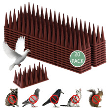 Apluskis Upgraded Bird Spikes, 20 Pack/6M Bird Squirrel Raccoon Pigeon Cat Fox Animal Deterrent Spikes Fence Spikes for Outside Anti Bird Spikes