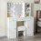 Bedroom Dressing Table Makeup Desk with LED Mirror 3 drawers +Stool Uk 4