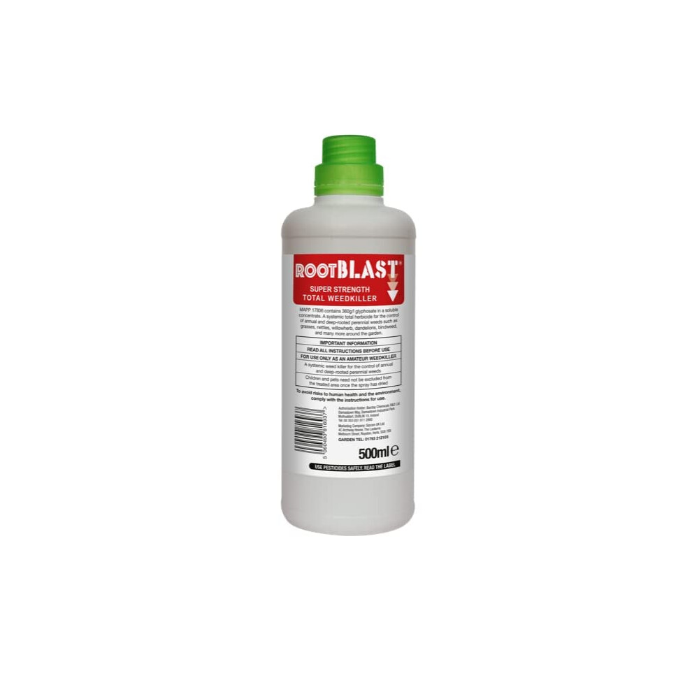 New Rootblast | Super Strength Concentrated Total Weed Killer - Super Strength Glyphosate For Effective Weed Control - Kills Weeds Down To The Their Roots Rootb006