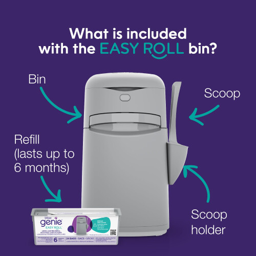 Litter Genie Easy Roll Bin with 1 Refill 1