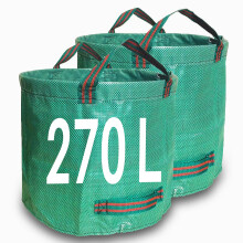 Singwow Garden Waste Bags 270L x 2 Heavy Duty Garden Bags, Reusable Garden Sacks with Handles, Ideal for Collecting Garden Waste, Plant waste grass