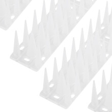 OFFO Bird Spikes, Pigeon Spikes for Pigeon Deterrent to Keep Bird or Animals Away, Fence Spikes of Bird Deterrent Covers 4.45m, Frosted Clear