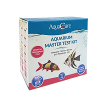 AquaCare 6 in 1 Aquarium Master Test Kit for Freshwater Aquariums includes tests for Ammonia, Nitrite, Nitrate, pH, Phosphate and KH