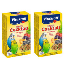 2 PACK VITAKRAFT BUDGIE FRUIT COCKTAIL FOOD SEED MIX EXTRA VITAMINS & MINERALS 200G