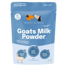 Buddy & Lola Goats Milk Powder for Dogs & Cats | Digestive Dog Health | Low Lactose Formula for Dog & Puppy | Perfect for Hydration | Suitable for