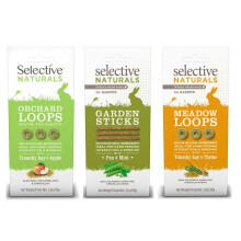 3 PACK SELECTIVE NATURALS MIXED VARIETY SMALL ANIMAL RABBIT TREATS STICKS LOOPS