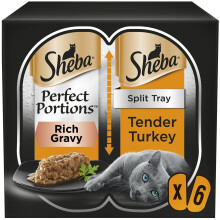 Sheba Perfect Portions Cat Food Tray with Turkey Chunks in Gravy (pack of 8)