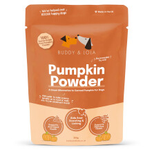 Buddy & Lola 100% Natural Pumpkin Powder For Dogs, Canned Pumpkin Alternative, High Fibre Supplement For Dogs, Easy To Use Pumpkin Puree For Dogs UK