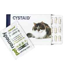 Petstoreo Cystaid for Cats - 30 Sprinkle Capsules - With Calming Wipe