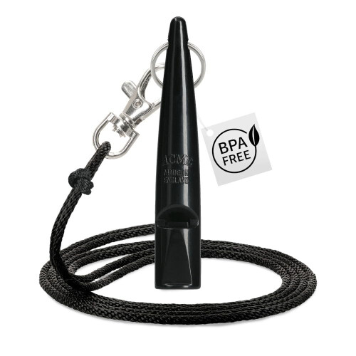 Acme ACME 211.5 Dog Whistle with Strap Black