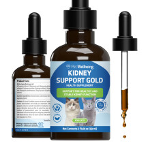 Pet Wellbeing Kidney Support Gold for Cats - Supports Healthy Kidney Function, Fluid Balance, Energy Levels, Rehmannia, Dong Quai -