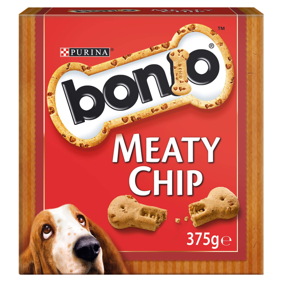 Purina Bonio Meaty Chip Dog Biscuits 375G, Pack Of 5
