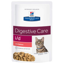 HILL'S PRESCRIPTION Diet Cat Digestive Care i/d Wet Food Chunks in Gravy with Salmon 12x85g Pouch