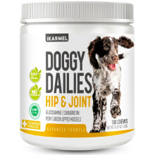 iKarmel Joint Supplements for Dogs | Hip and Joint Care | with Glucosamine, Chondroitin, and Green-Lipped Mussels | Puppy to Senior Dog Treats for