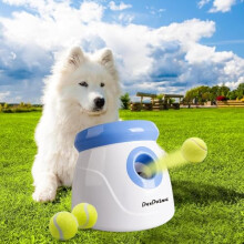 pet prime Automatic Dog Ball Launcher, Dog Ball Thrower with 10-30 Ft Throw Distance, Interactive Puppy Pet Fetch Toy, Mini Dog Ball Throwing Machine