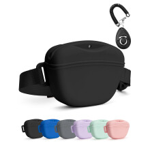 heouvo Dog Treat Pouch with Training Clicker, Upgrade Stronger Magnetic Closure to Avoid Spilling, 1.67 Cup Silicone Treat Bag Fanny Pack with Waist