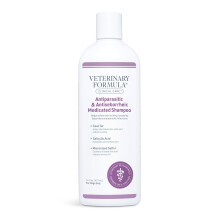 Veterinary Formula Clinical Care Antiparasitic & Antiseborrheic Medicated Dog Shampoo, 16 oz ? Paraben, Dye, Soap Free ? Hydrating and Antifungal