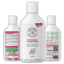 Dog Shampoo & Conditioner 500ML - Grooming for Sensitive Skin, Itchy Skin, Smelly Dogs - Anti-Itch, Anti-Bacterial & Anti-Fungal Formula - Soothes &