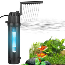 BAITAI Internal Fish Tank Filter,Aquarium Filter with UV Steriliser Turns Green Water to Clear,Multi-mode(Aeration/Rainfall,etc) Filter Pump for