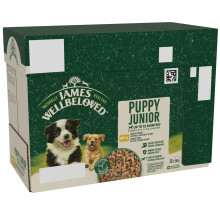 James Wellbeloved Grain Free Puppy Dog Food with Lamb and Chicken in Gravy Pouch 12 x 90 g