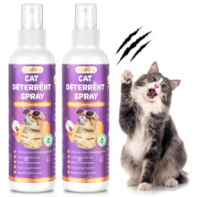 2 Pack Cat Deterrent Spray for Indoor & Outdoor? Cat Repellent Spray for Scratching & Marking ? Anti-Scratch Deterrent for Furniture, Walls & Plants ?